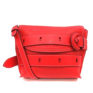 J&M DAVIDSON THE BELT POUCH ショルダーバッグ レザー レッド