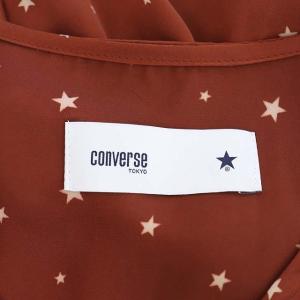 CONVERSE TOKYO 星柄ワンピース マットサテン ブラウン