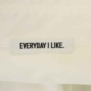 EVERYDAY I LIKE 19SS Big Wash シャツ ブラウス 長袖 前開き 白 ホワイト