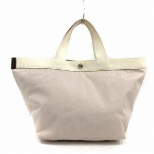 Hervé Chapelier 舟型ハンドバッグ トートバッグ キャンバス グレー
