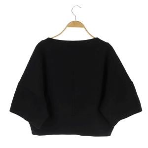 Drawer コットン七分袖カットソー 2 ブラック