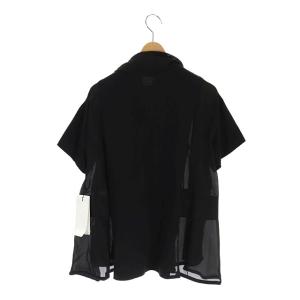 sacai 20SS サテンボウタイブラウス プルオーバー 切替 1 ブラック