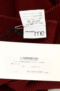 me ISSEY MIYAKE 20AW DOLMAN STRETCH PLEATS プリーツ トップス カットソー ドルマン 七分袖 ボルドー ワインレッド