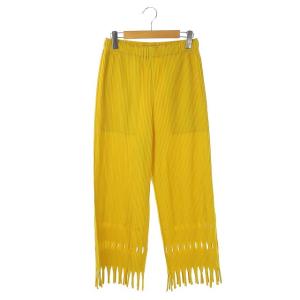 20AW カットアウトプリーツパンツ マスタード