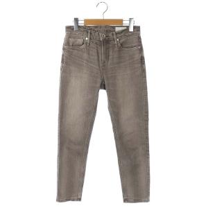 13G219 THE STELLA  デニムパンツ ジーンズ テーパード ダメージ加工 22 茶 ライトブラウン