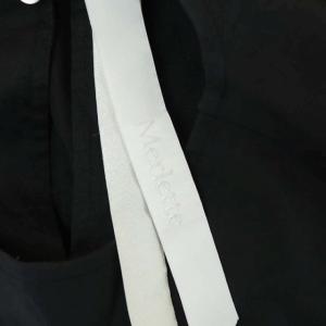 Merlette ソリマンドレス ワンピース ティアード 長袖 ひざ丈 フレア プルオーバー シアー XS 黒 ブラック