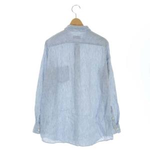 Deuxieme Classe リネンワイヤーウォッシュシャツ ブルー