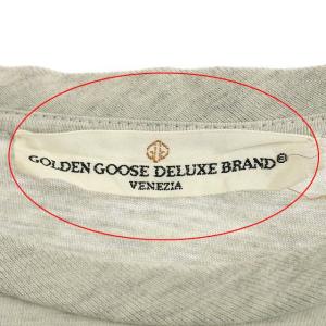 GOLDEN GOOSE Tシャツ カットソー ロゴプリント 半袖 L グレー