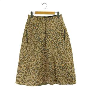 レオパードスカート 36 ブラウン オレンジ