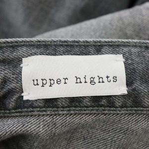 upper hights THE LIPSTICK デニムパンツ ジーンズ テーパード ダメージ加工 22 グレー