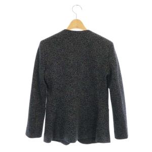 Theory 19AWノーカラージャケット ブラック