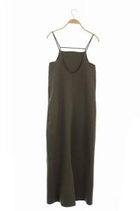 ENFOLD 21AW APRON KNIT DRESS ワンピース ロング バックスリット 38 ブラウン