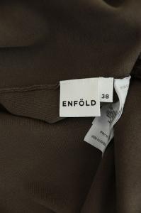 ENFOLD 21AW APRON KNIT DRESS ワンピース ロング バックスリット 38 ブラウン