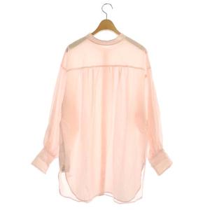 Spick&Span 21SS シャツ チュニック 前後2WAY シルク混 長袖 F ピンク