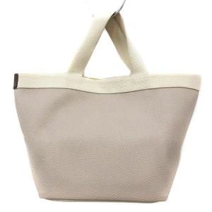 Hervé Chapelier リュクス 舟形 トート M ハンドバッグ コーテッドキャンバス マスティック アイボリー 707GP