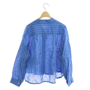 fog linen work 21SS スカイラーシャツ ストライプ 長袖 リネン ブルー