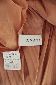 ANAYI 19AW ライトローンサーキュラーフレアスカート ロング マキシ フレア 38 オレンジ