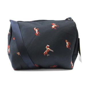 russet WOODLANDER Shoulder Bag ショルダーバッグ ワンショルダー 総柄 ナイロン 紺 ネイビー