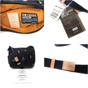 russet WOODLANDER Shoulder Bag ショルダーバッグ ワンショルダー 総柄 ナイロン 紺 ネイビー