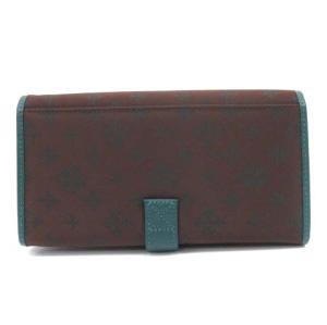 russet 長財布 二つ折り モノグラム 総柄 ナイロン 茶色 ブラウン 緑色 グリーン