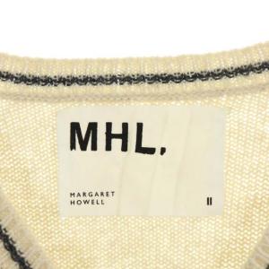 MHL. Vネックニットベスト プルオーバー ウール コットン 2 ライトベージュ