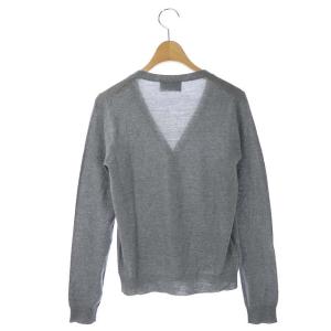 PRADA Vネック カーディガン 38 グレー
