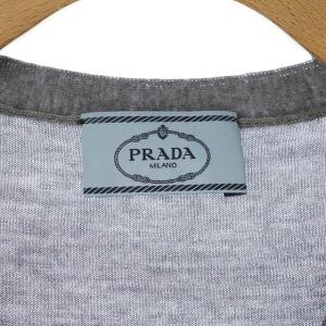 PRADA Vネック カーディガン 38 グレー