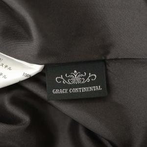 GRACE CONTINENTAL 18AW チェックフレアスカート ロング タック 38 黒 紫 オレンジ ブラック パープル