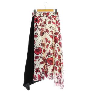 Diagram GRACE CONTINENTAL 19SS バティックフラワースカート フレア 38 レッド