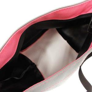 Hervé Chapelier ナイロン 舟型 ショルダーバッグ XS ミニ バイカラー グレー ピンク 1927N