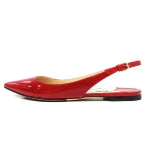 JIMMY CHOO ERIN FLAT エナメルストラップパンプス 36.5 レッド