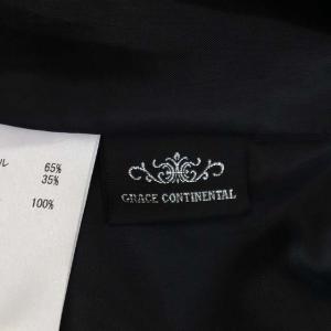GRACE CONTINENTAL 19AW チューリップ ジャガード スカート タイト ロング スリット 36 黒 赤 紫 ブラック レッド パープル
