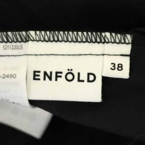 ENFOLD 21SS SOMELOS スモッキングTOPS ブラウス ノースリーブ 変形 38 ブラック