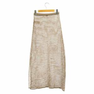 AURALEE MOHAIR WOOL MESH KNIT SKIRT Aライン ブラウン 
