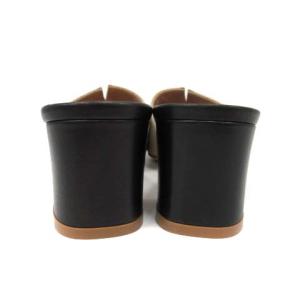 PELLICO SILVER50 ミュール サンダル チャンキーヒール スクエアトゥ 37 23.5cm-24cm ベージュ