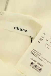 ebure ノースリーブワンピース リネン混 フレア 36 ホワイト