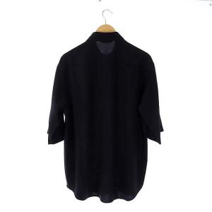 AURALEE 21SS HARD TWIST WOOL DOBBY HALF SLEEVED シャツ 4 ブラック