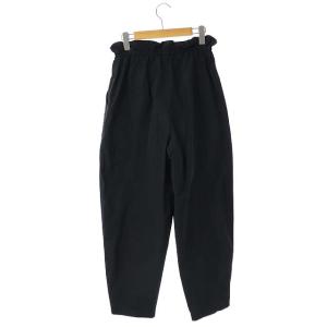 TOMORROWLAND 20SS マイクロタフタウエストギャザーパンツ テーパード 36 黒 ブラック