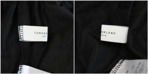 TOMORROWLAND 20SS マイクロタフタウエストギャザーパンツ テーパード 36 黒 ブラック