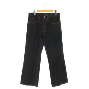 M4007096 デニムパンツ フレア ワイド 26 ブラック