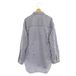 EVERYDAY I LIKE 19AW シャツ オーバーサイズ ストライプ 長袖 紺 白 ネイビー ホワイト