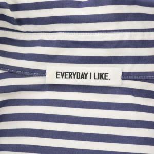EVERYDAY I LIKE 19AW シャツ オーバーサイズ ストライプ 長袖 紺 白 ネイビー ホワイト