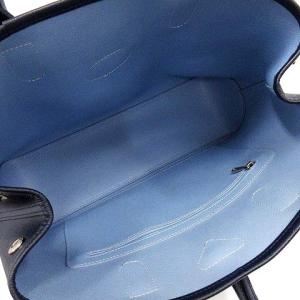 Longchamp ロゾ ROSEAU トートバッグ ハンドバッグ レザー ロゴ 紺 ネイビー