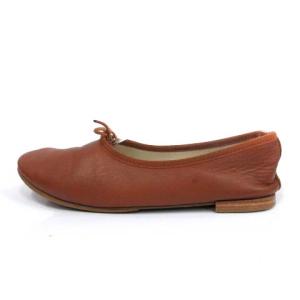 Repetto バレエシューズ レザー リボンモチーフ ラウンドトゥ ブラウン