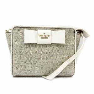 リボンショルダーバッグ グレー