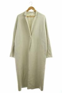 20AW ウールリバー テーラードコート ロング アウター 38 ライトグレー