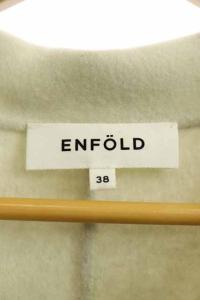 ENFOLD 20AW ウールリバー テーラードコート ロング アウター 38 ライトグレー