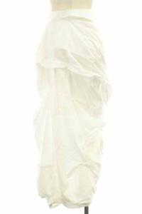 ENFOLD 20SS 変形シャツスカート タイト ロング デザイン 36 白