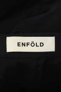 ENFOLD 21SS DECORATIVE SKIRT スカート ロング フレア デザイン フリル 濃紺 ダークネイビー