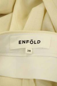 ENFOLD HighTwist Weave パンツ テーパード 38 ホワイト